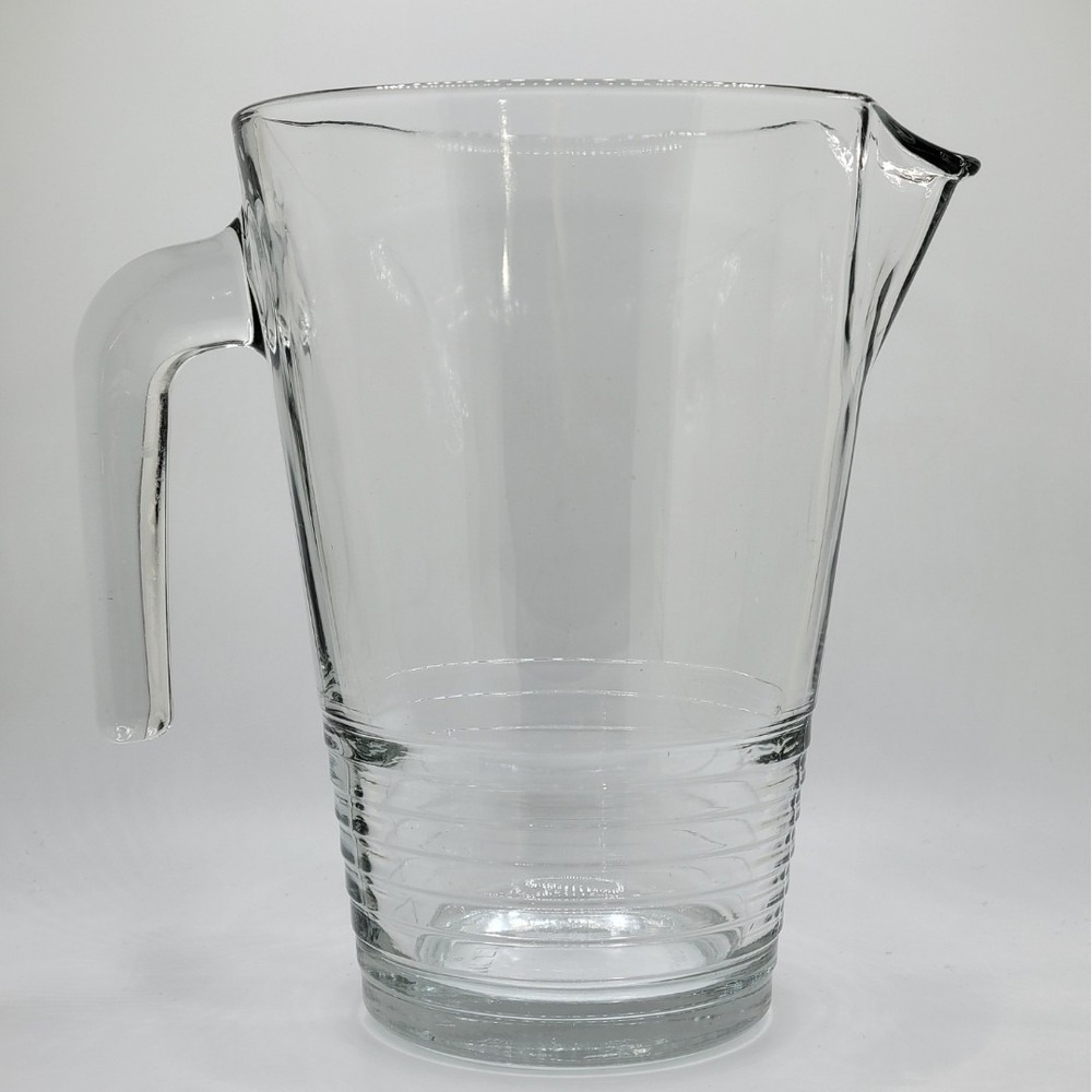 IKEA VANLIG Glass Pitcher Henrik Preutz Ribbed Base 1L‎ Italy MCM 7" Retired